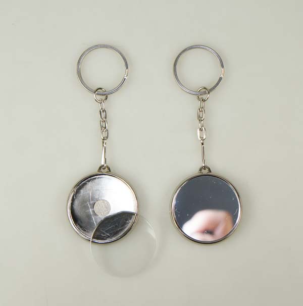 Double Sides Plating Transparent Keychain with Mirror