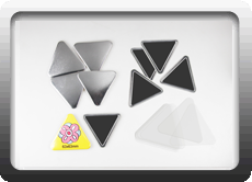 Triangle Rubber Magnet Button