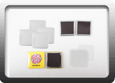 Square Rubber Magnet Button