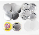 Octagonal 58x58mm Pin Button